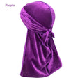 Solid Color Velvet Long Tail Durags