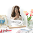 Korean style Makeup Mirror Ins Irregular Acrylic Decorative Mirror Wooden Base Cosmetic de maquillaje Beauty Tools Dropshipping