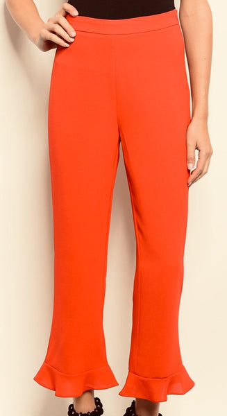 Rouge Ankle Ruffle Pants